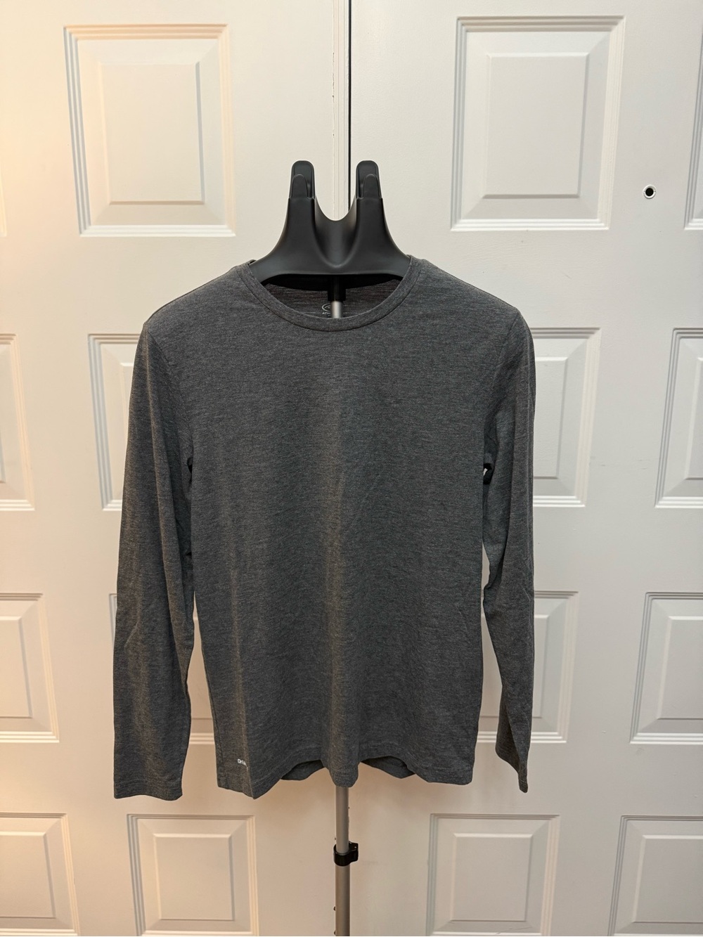 Classic Long-Sleeve Crew Tee - Charcoal Gray